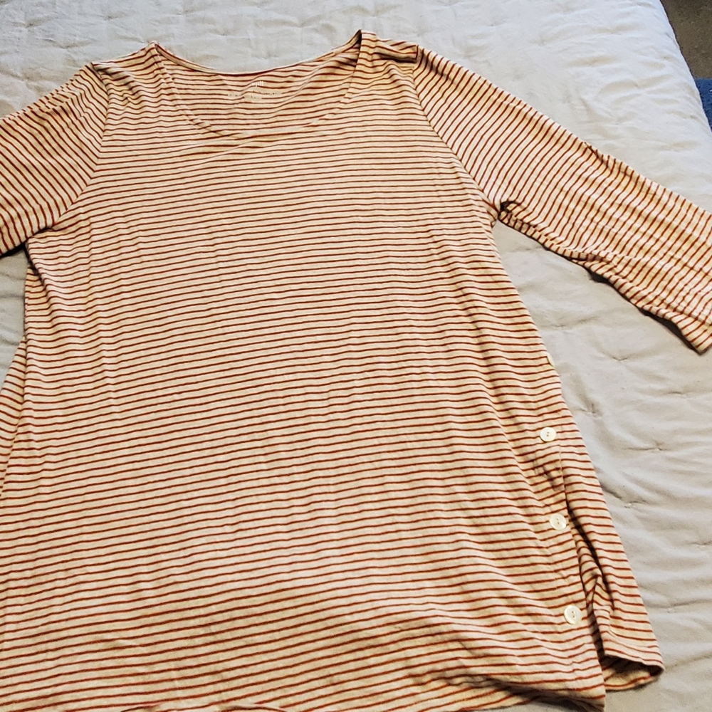 J. Jill asymetic quarter sleeved top xl